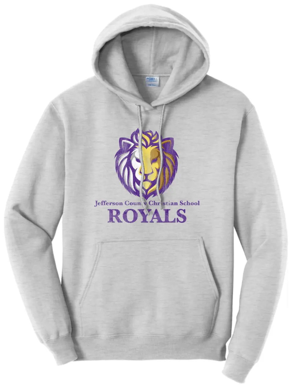 Jefferson County Christian School Multi Color Lion Distressed Core Fleece Hoodie
