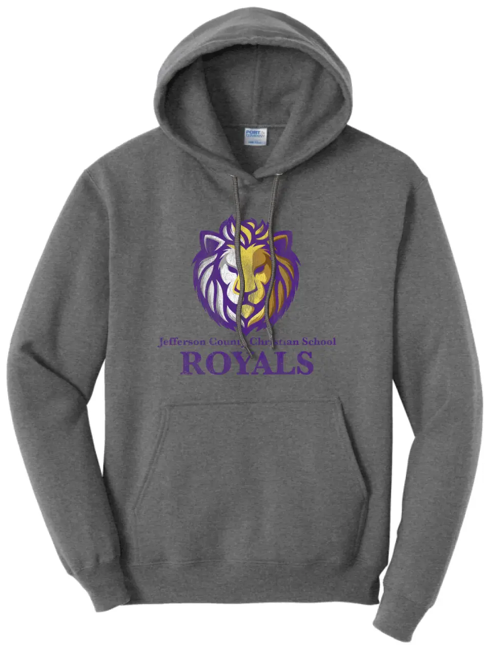 Jefferson County Christian School Multi Color Lion Distressed Core Fleece Hoodie