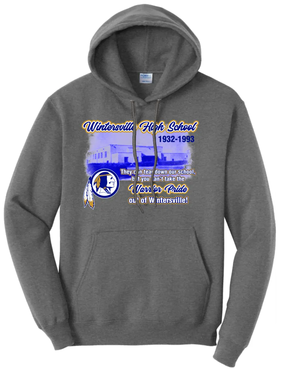 Wintersville Warriors High School Building Core Fleece Hoodie
