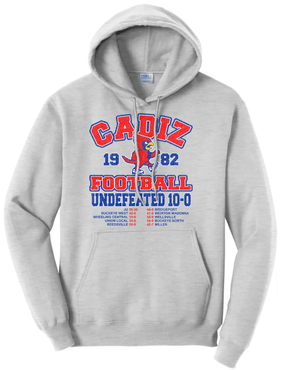 Cadiz Cardinals Distressed 1982 Football Core Fleece Hoodie