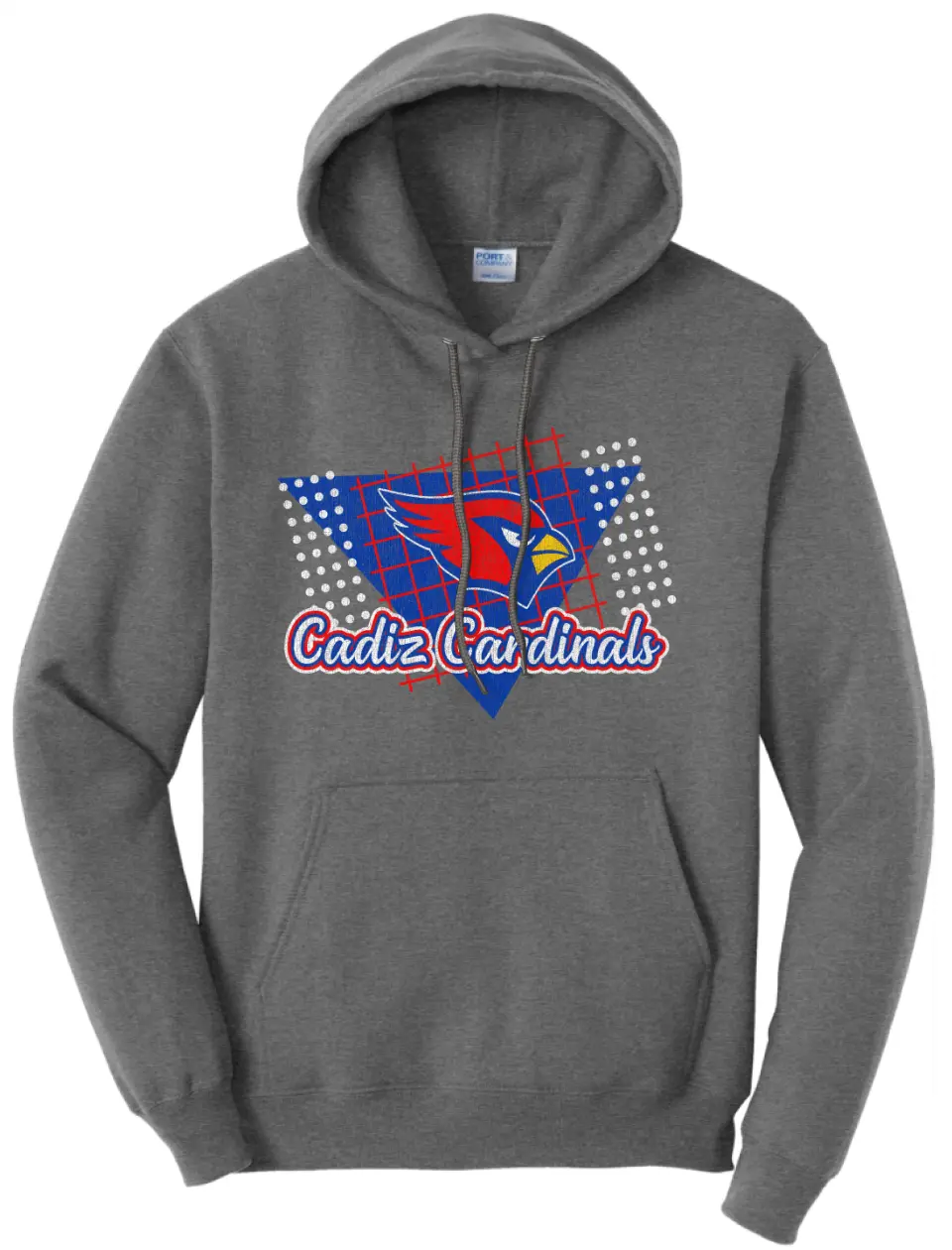 Cadiz Distressed 80s Core Fleece Hoodie