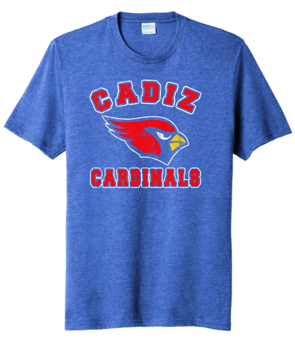 Cadiz Cardinals Distressed Fierce Tri-Blend Tee