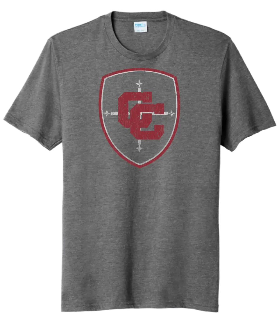 Wheeling Central Distressed Logo Tri-Blend Tee