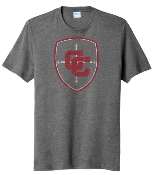 Wheeling Central Distressed Logo Tri-Blend Tee