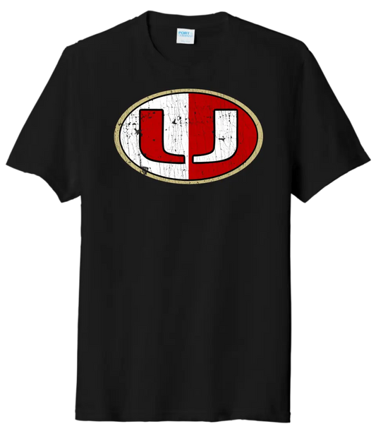 University Distressed Logo Tri-Blend Tee