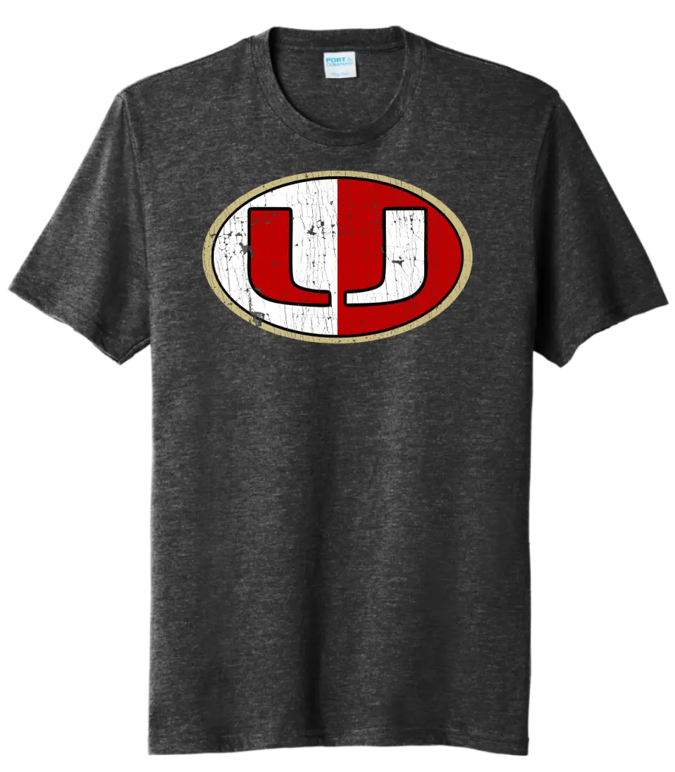 University Distressed Logo Tri-Blend Tee