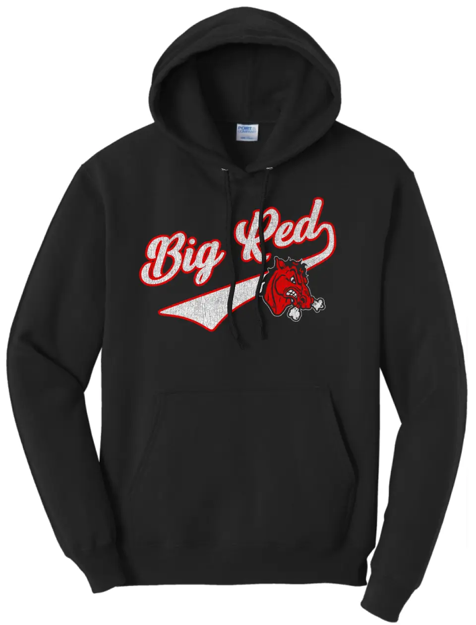 Steubenville Big Red Distressed Tail Script Core Fleece Hoodie