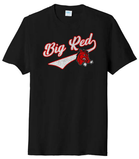 Steubenville Big Red Distressed Tail Script Tri-Blend Tee