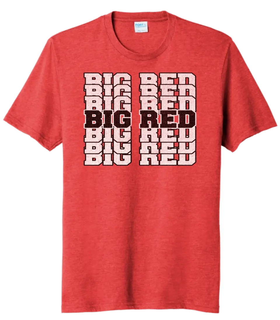 Steubenville Big Red Repeat Design Tri-Blend Tee
