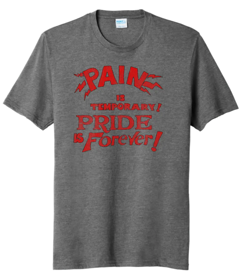 Steubenville Big Red Distressed Pain and Pride Tri-Blend Tee