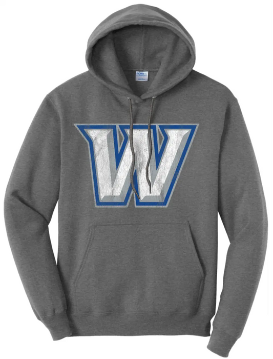 Warren Distressed Logo Core Fleece Hoodie