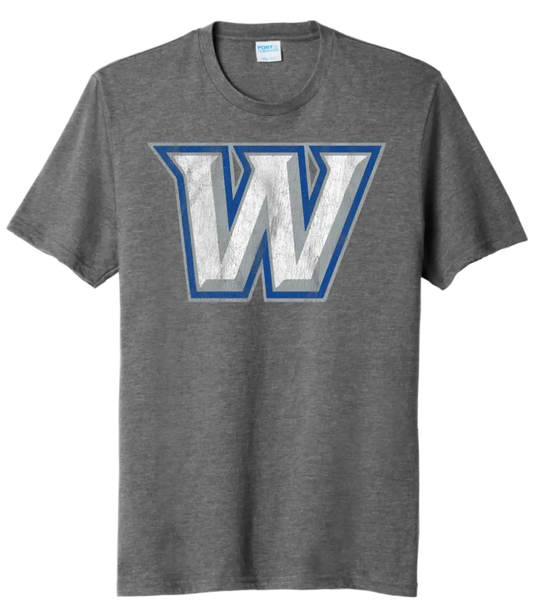 Warren Distressed Logo Tri-Blend Tee