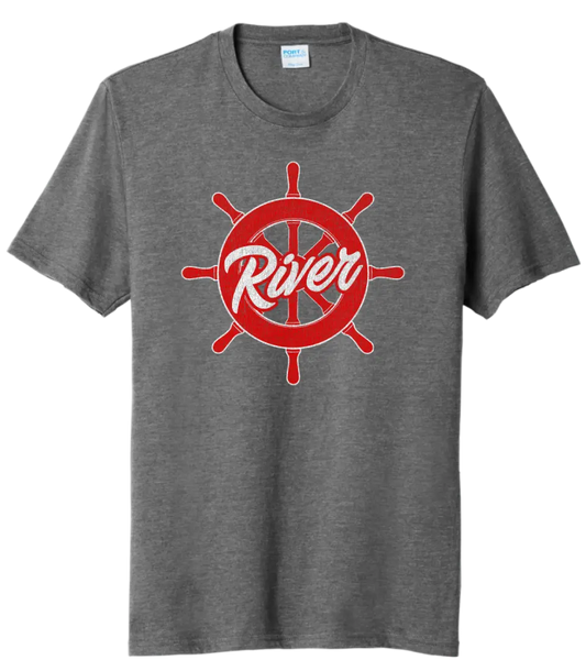 River Distressed Logo Tri-Blend Tee