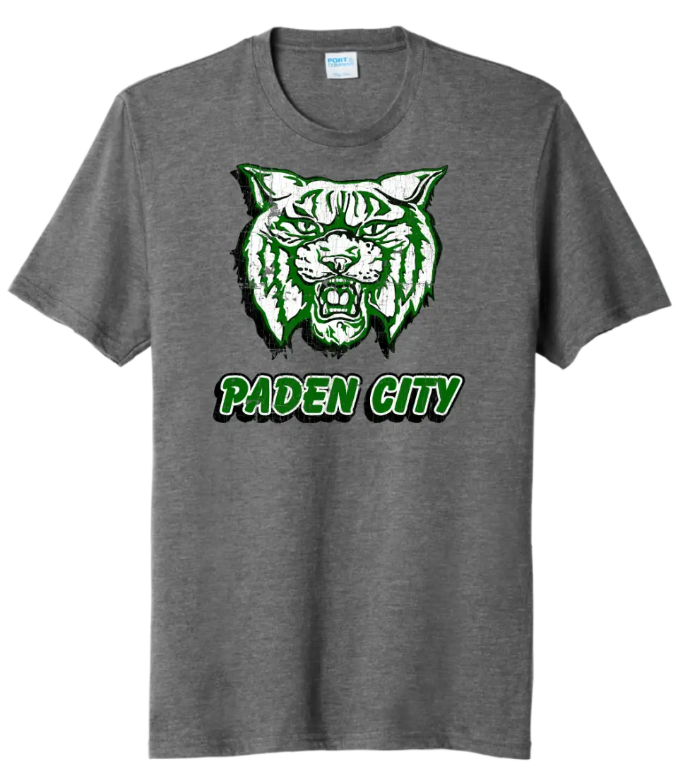 Paden City Distressed Logo Tri-Blend Tee