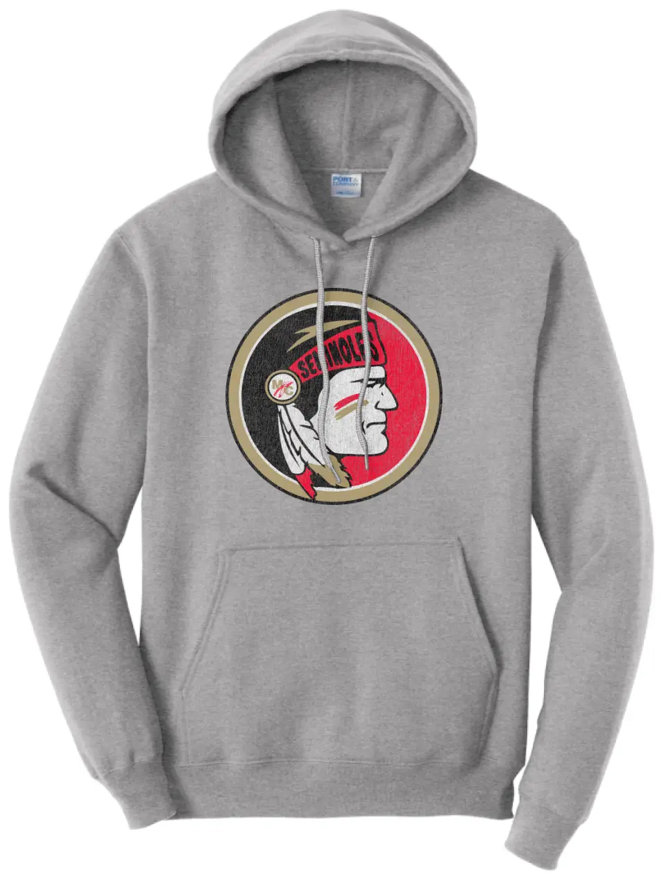 Monroe Central Distressed Logo Core Fleece Hoodie