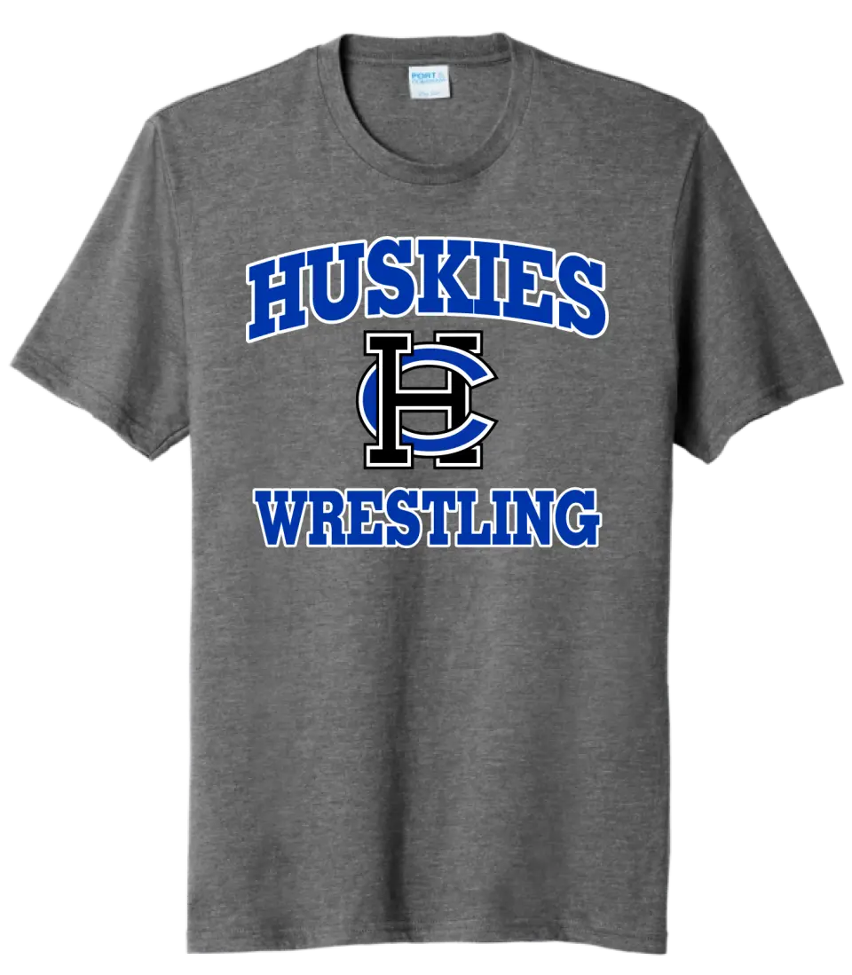 Harrison Central Huskies Wrestling Tri-Blend Tee