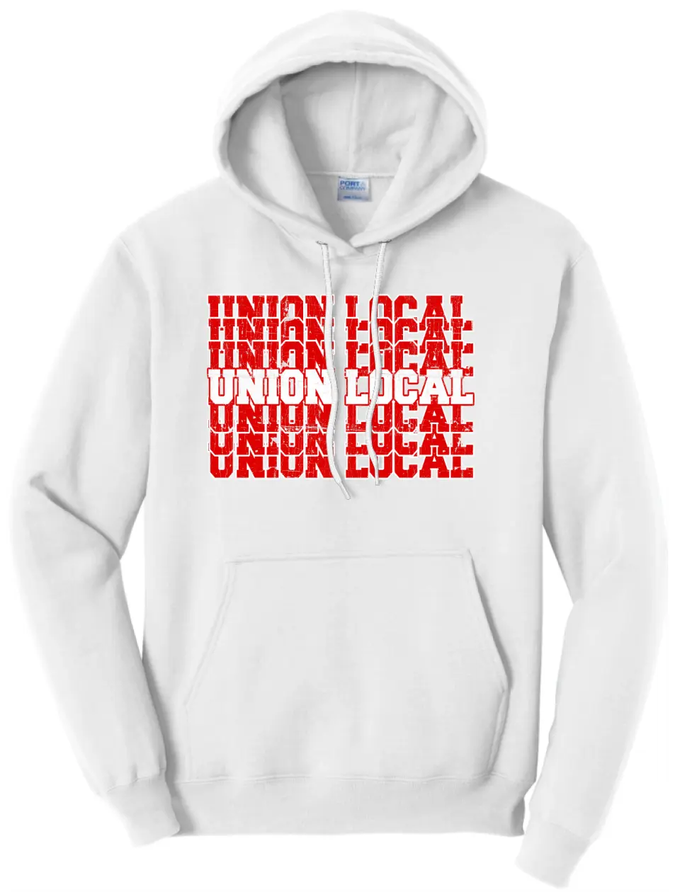 Union Local Jets Repeat Distressed Core Fleece Hooded Sweatshirt