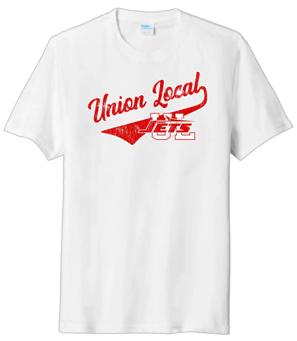 Union Local Jets Script Tail Distressed Tri-Blend Tee