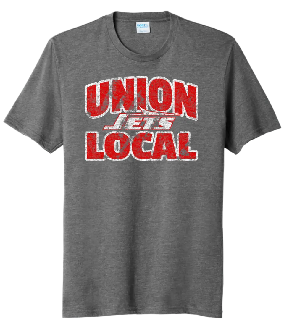 Union Local Jets Bold Distressed Tri-Blend Tee