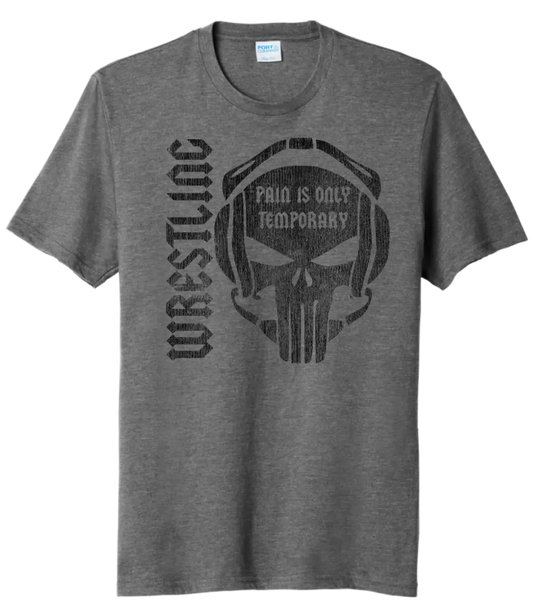 Wrestling - Pain is only Temporary Tri-Blend Tee