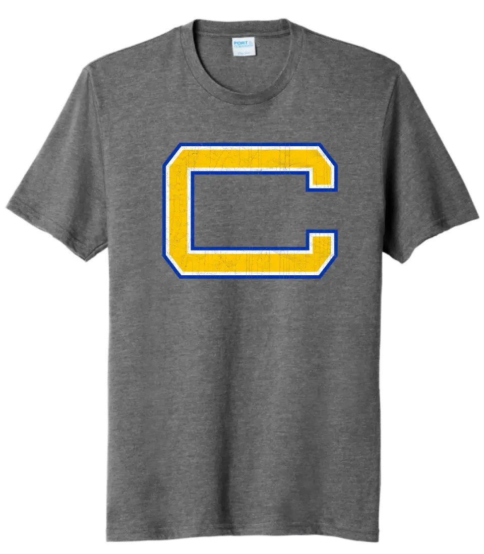 Steubenville Catholic Central Distressed Catholic Central C Tri-Blend Tee