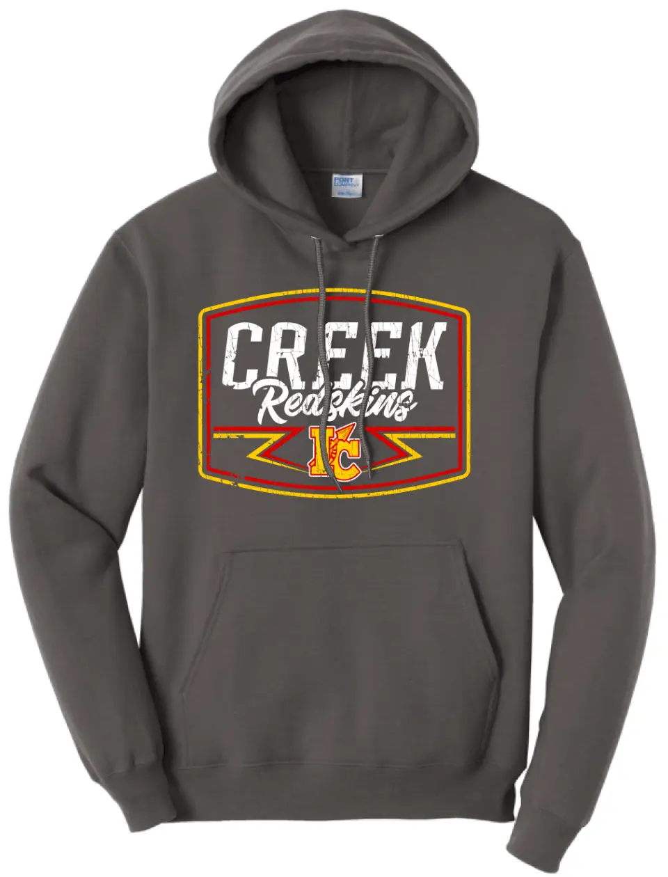Indian Creek Distressed Bolt Core Fleece Hoodie