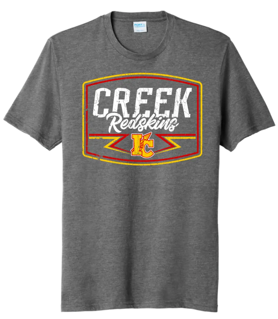 Indian Creek Distressed Bolt Tri-Blend Tee