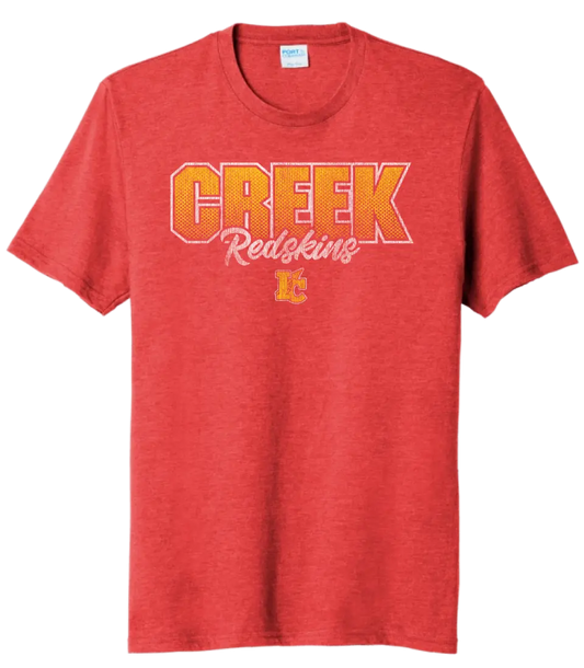 Indian Creek Distressed Halftone Tri-Blend Tee