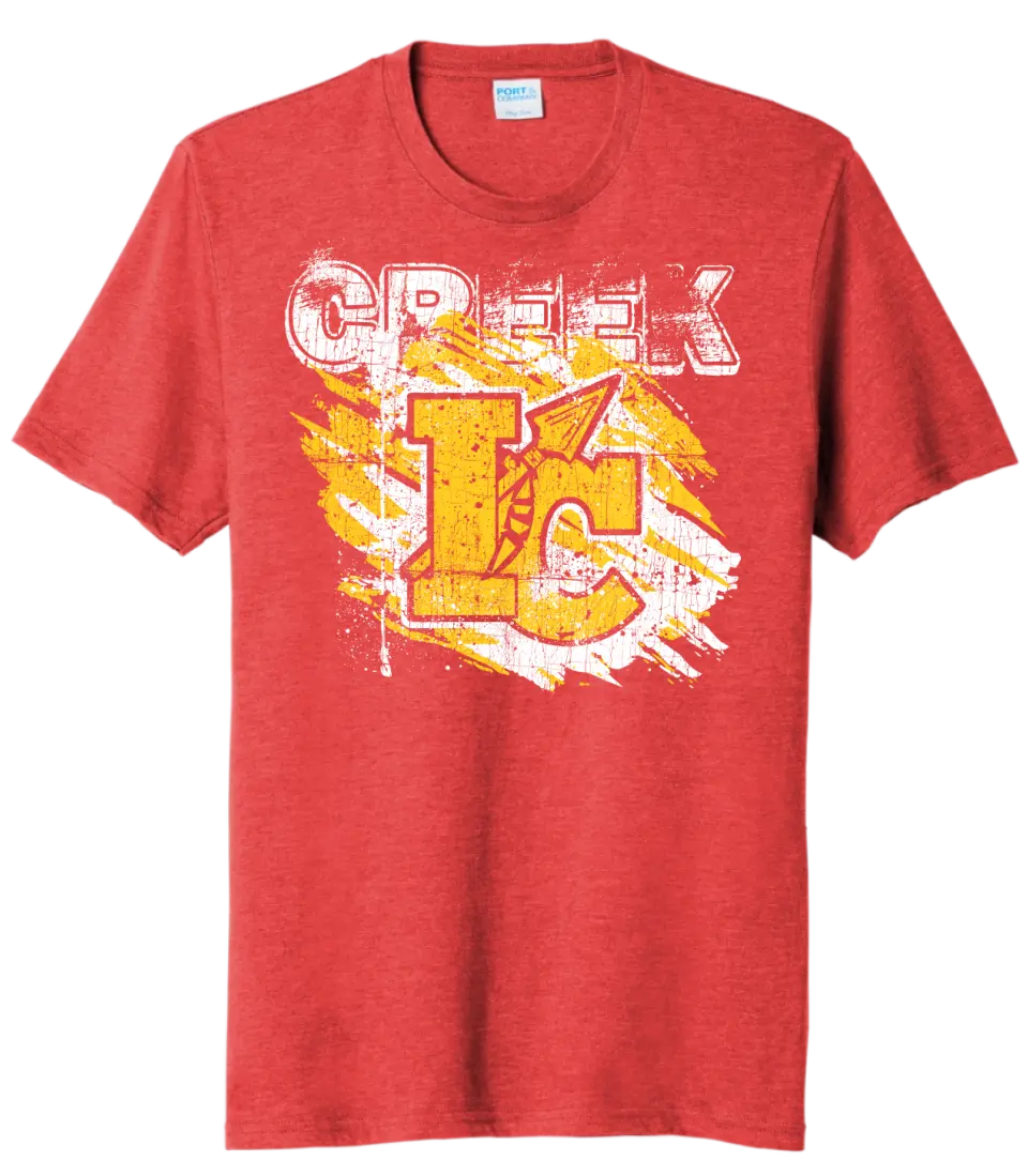 Indian Creek Distressed Ink Spray Tri-Blend Tee