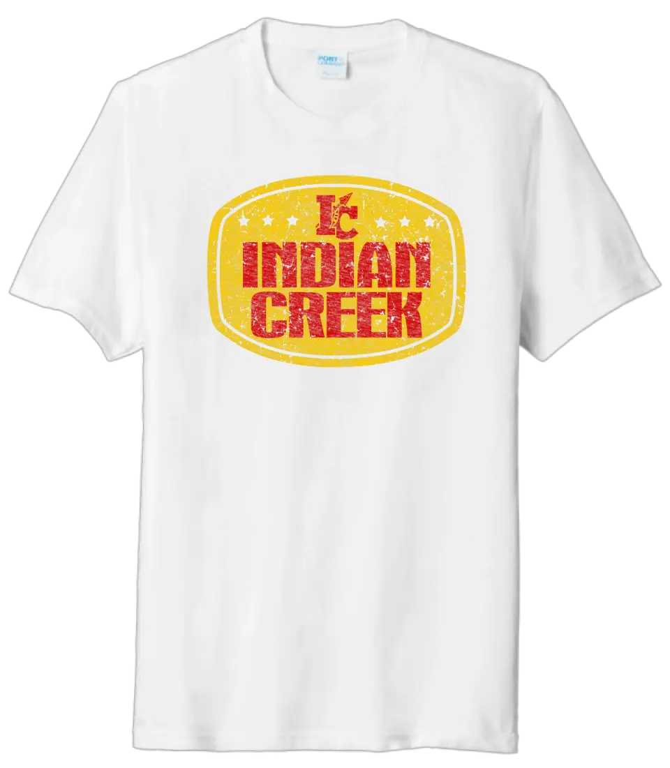 Indian Creek Distressed Badge Tri-Blend Tee