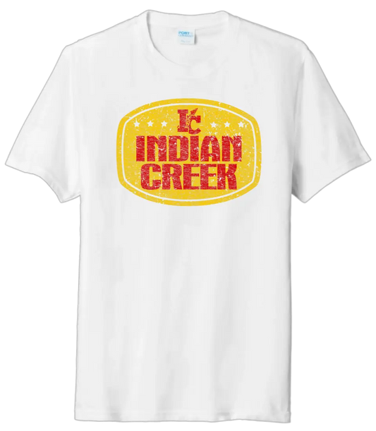 Indian Creek Distressed Badge Tri-Blend Tee