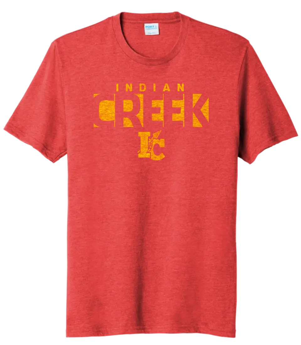 Indian Creek Distressed Background Tri-Blend Tee