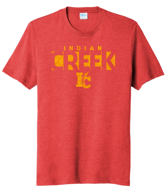 Indian Creek Distressed Background Tri-Blend Tee