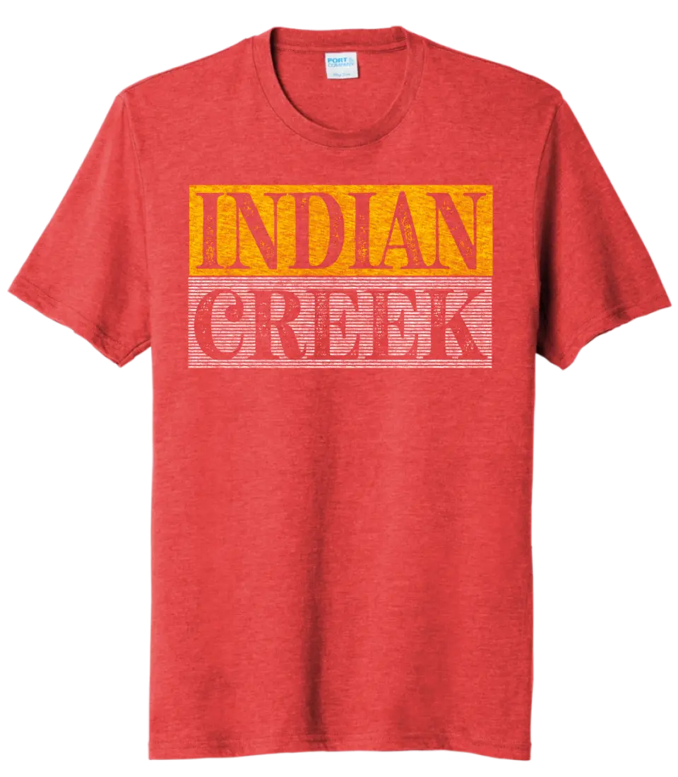 Indian Creek Distressed Lines Tri-Blend Tee