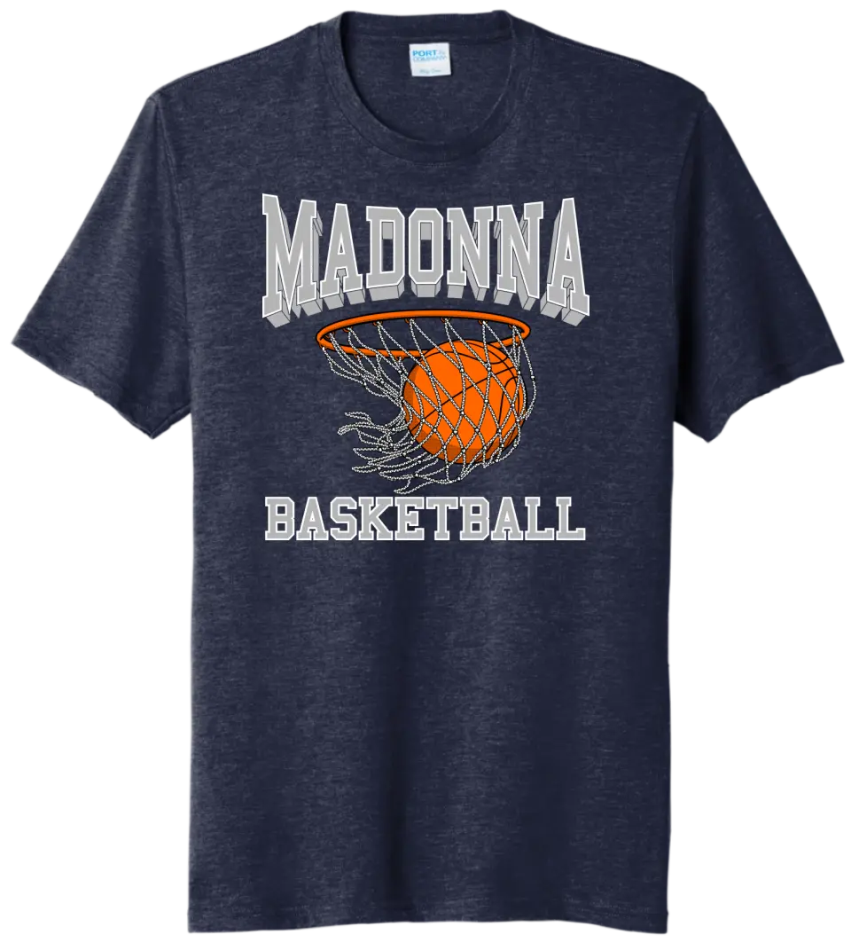 Weirton Madonna Hoops Tri-Blend Tee