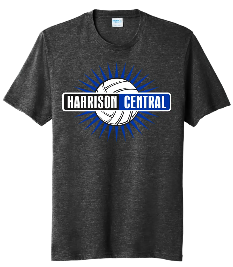 Harrison Central Volleyball Starburst Tri-Blend Tee