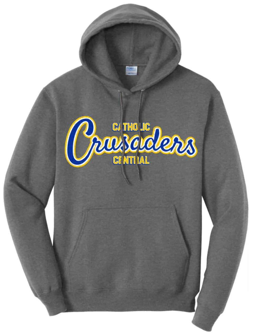 Steubenville Catholic Central Distressed Crusaders Script Core Fleece Hoodie