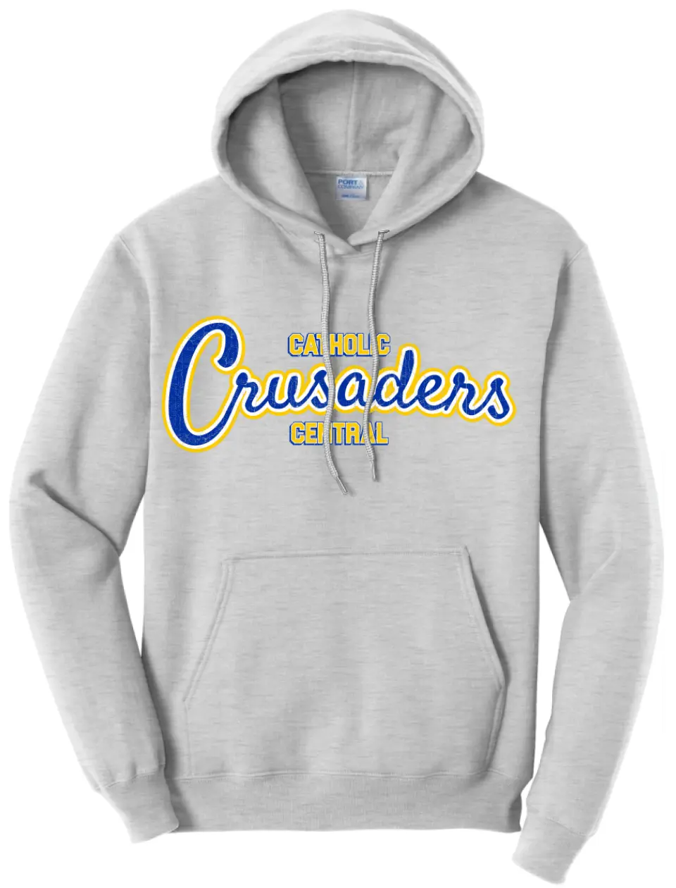 Steubenville Catholic Central Distressed Crusaders Script Core Fleece Hoodie