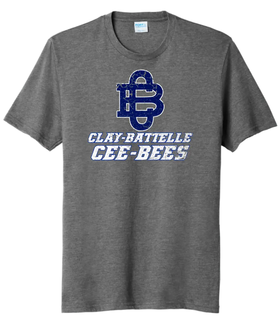 Clay-Battelle Cee-Bees White Tri-Blend Tee
