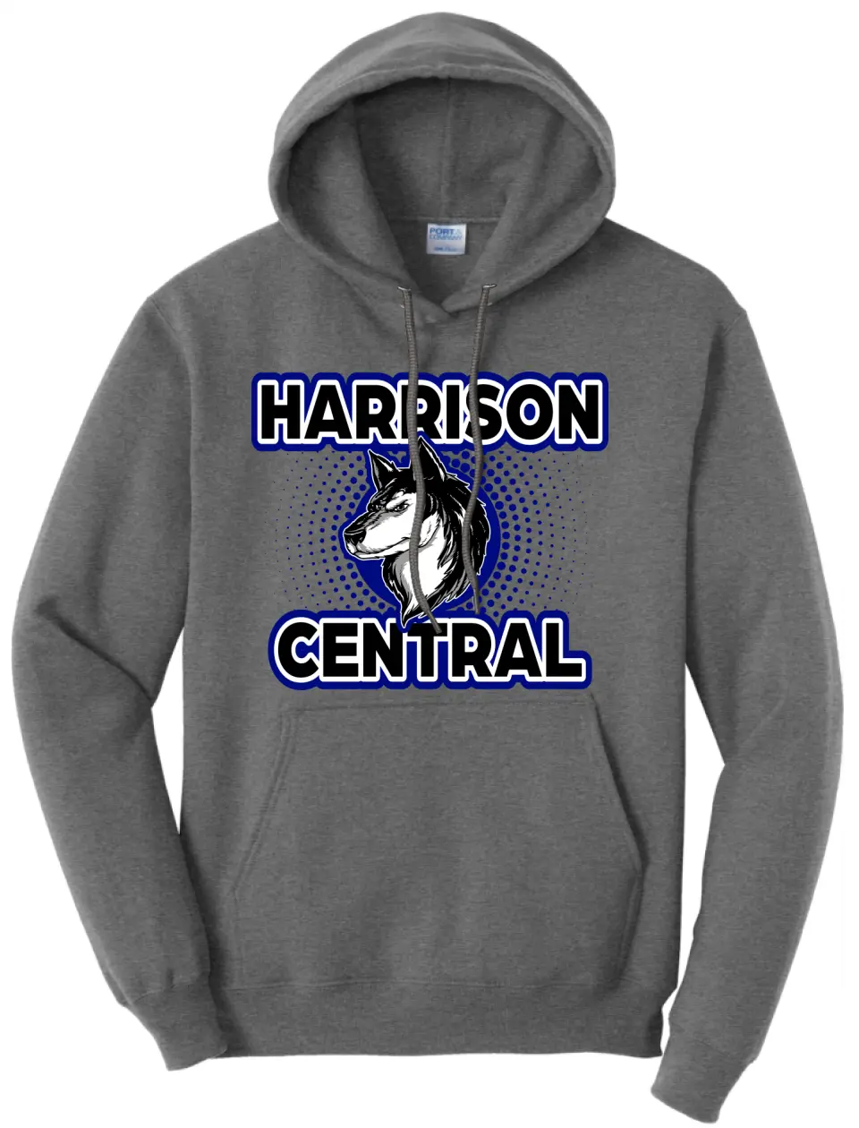 Harrison Central Huskies Background Fade Core Fleece Hoodie