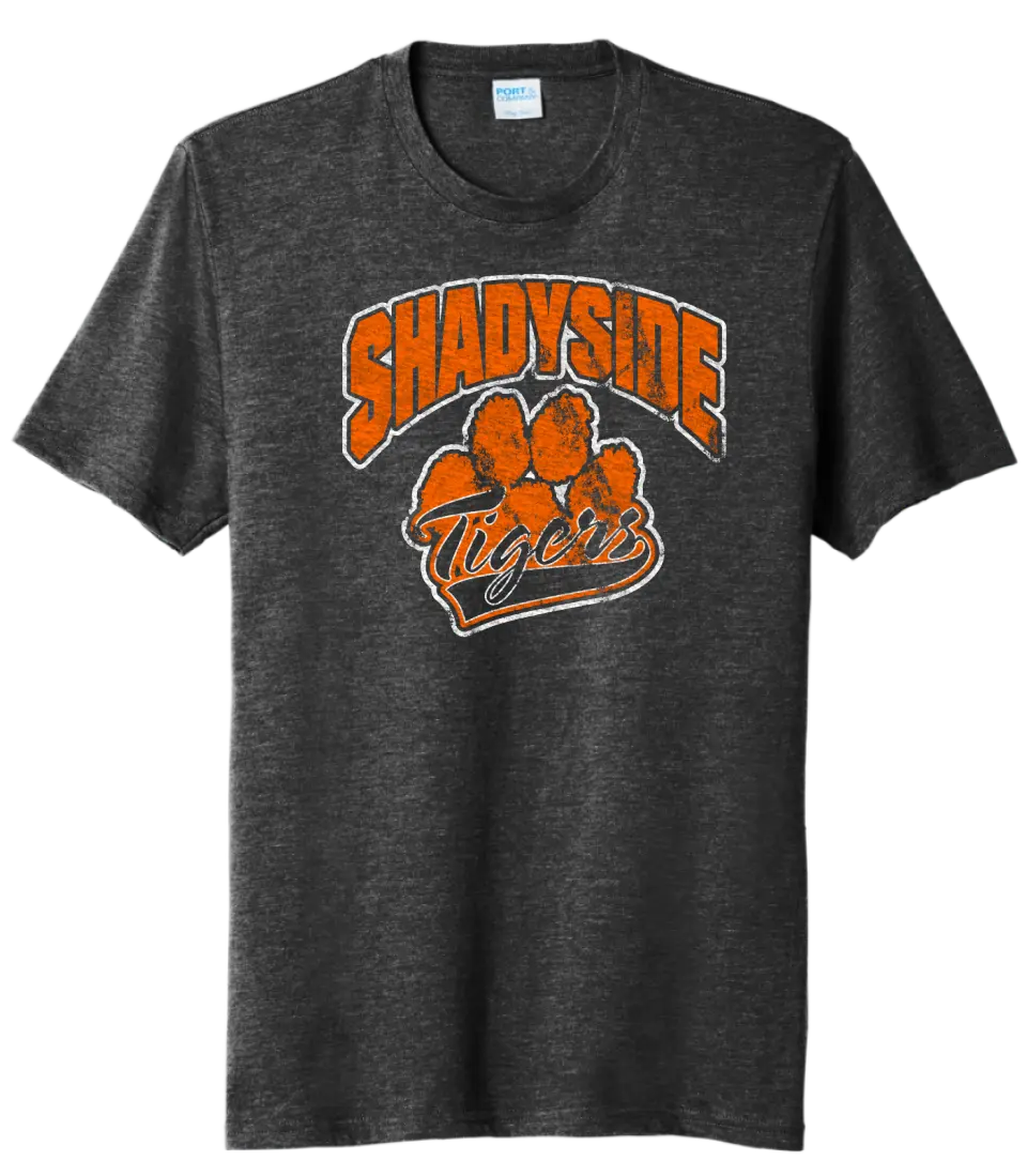 Shadyside Paw Script Tri-Blend Tee