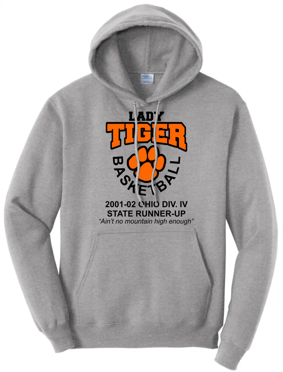 Lady Tiger Basketball 2002 State Runner-Up Core Fleece Pullover Hooded Sweatshirt