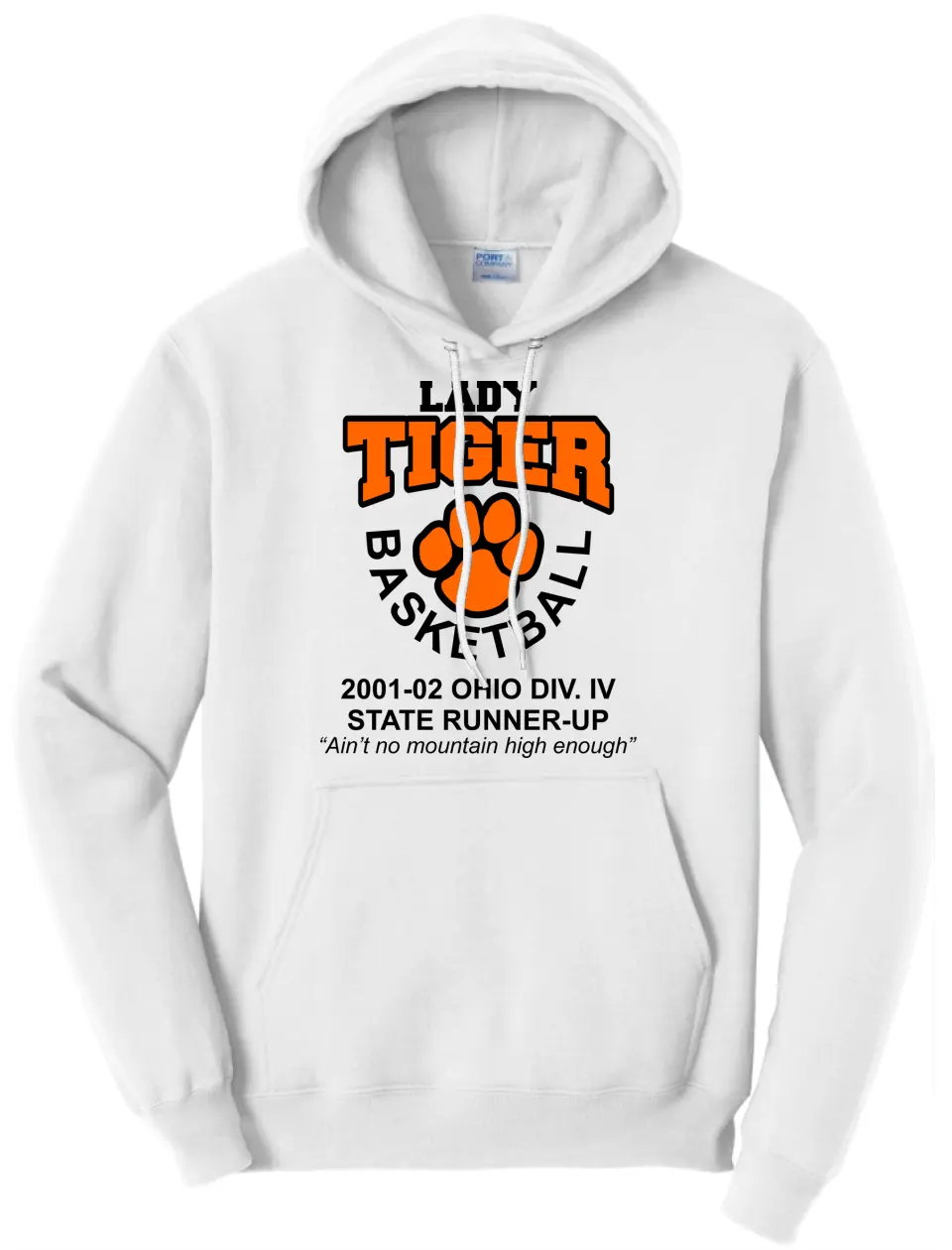 Lady Tiger Basketball 2002 State Runner-Up Core Fleece Pullover Hooded Sweatshirt