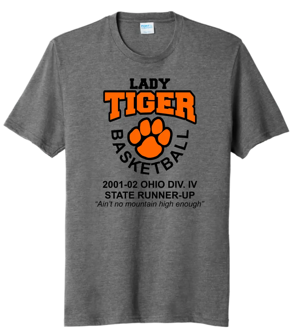 Lady Tiger Basketball 2002 State Runner-Up Tri-Blend-Tee