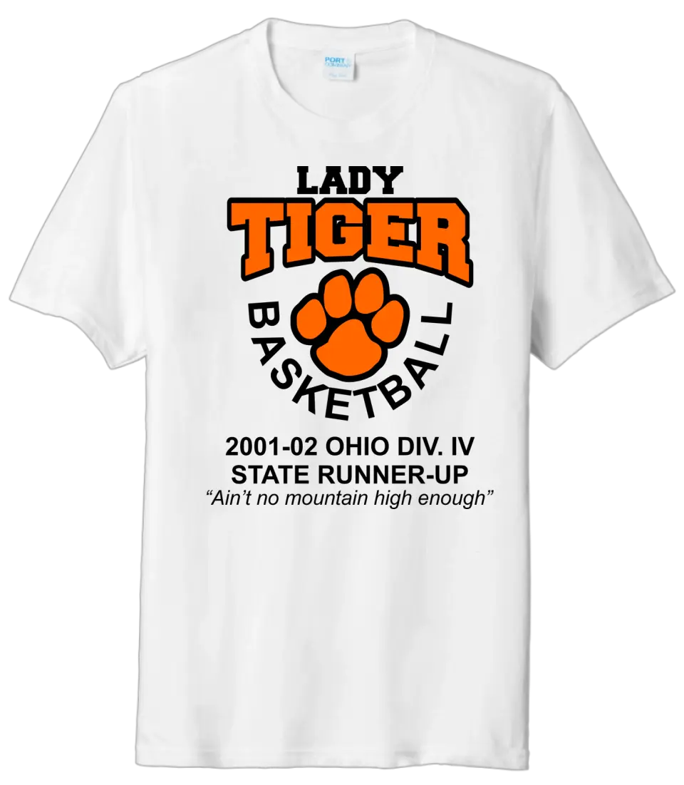 Lady Tiger Basketball 2002 State Runner-Up Tri-Blend-Tee
