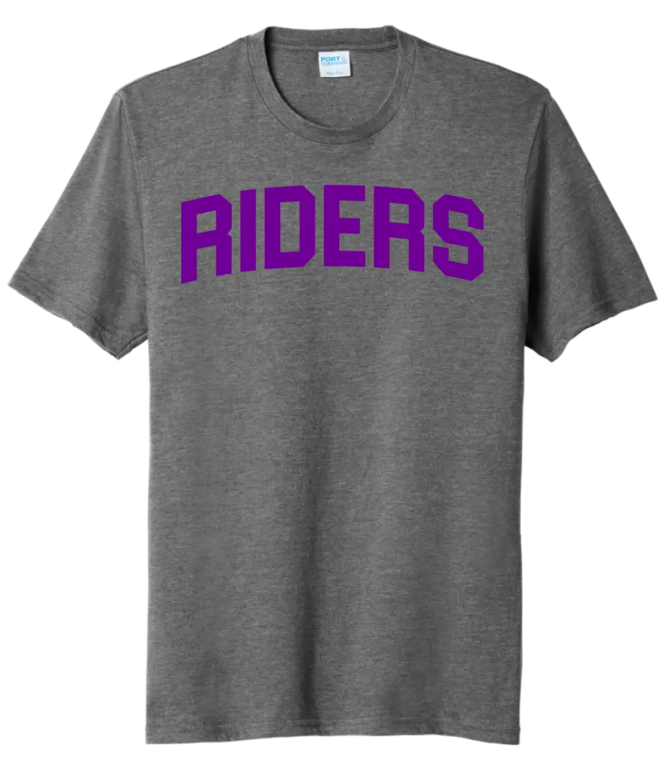 Martins Ferry Riders Purple Tri-Blend Tee