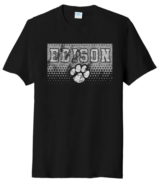 Edison Distressed Triangle Tri-Blend Tee