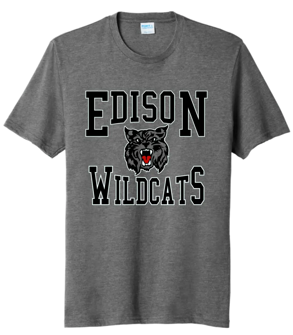 Edison Retro Wildcat Tri-Blend Tee