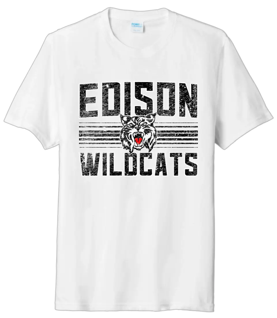 Retro Edison Wildcat Tri-Blend Tee