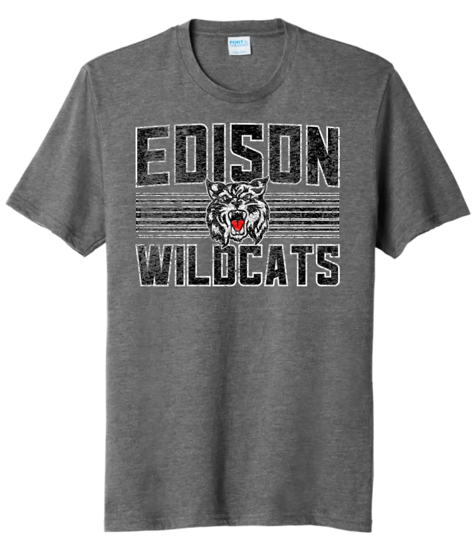 Retro Edison Wildcat Tri-Blend Tee